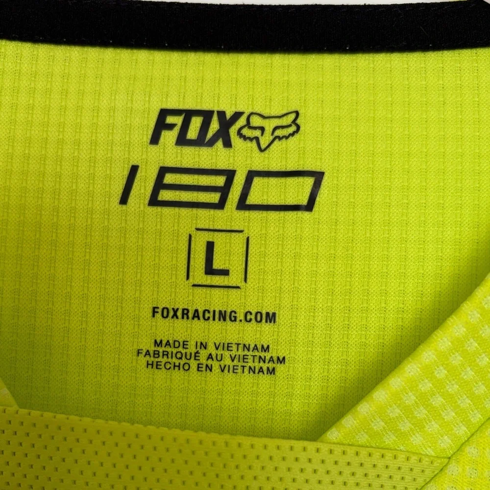 Fox Racing Neon Yellow and Charcoal Jersey Large - Picture 2 of 8